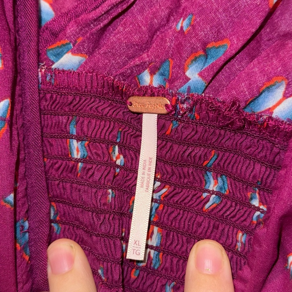 Free People Pretty Dayz Butterfly Wrap Crop Top Boho NWOT XL - Picture 6 of 10